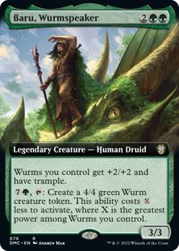 0076 Baru, Wurmspeaker (Extended Art) R Commander: Dominaria United
