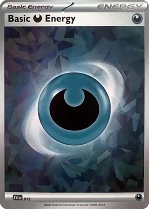 0015 Basic Darkness Energy (Cracked Ice Holo) Common Scarlet & Violet Energies