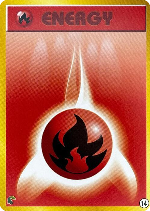 0014 Basic Fire Energy - 14 None Intro Pack Neo (Chikorita)