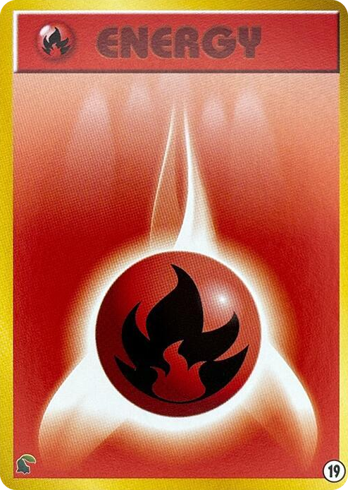 0019 Basic Fire Energy - 19 None Intro Pack Neo (Chikorita)