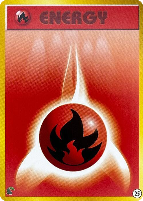 0025 Basic Fire Energy - 25 None Intro Pack Neo (Chikorita)