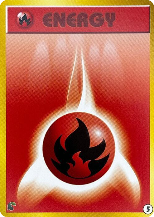 0005 Basic Fire Energy - 5 None Intro Pack Neo (Chikorita)