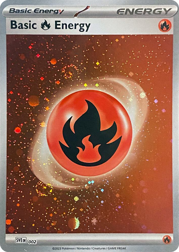 0002 Basic Fire Energy (Cosmos Holo) Common Scarlet & Violet Energies