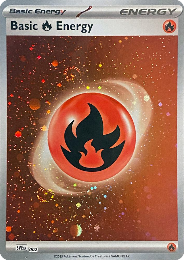 0002 Basic Fire Energy (Cosmos Holo) Common Scarlet & Violet Energies