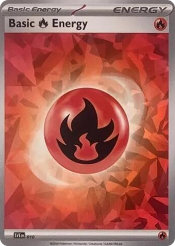 0010 Basic Fire Energy (Cracked Ice Holo) Common Scarlet & Violet Energies