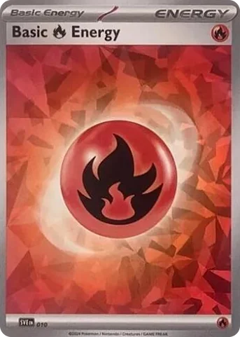 0010 Basic Fire Energy (Cracked Ice Holo) Common Scarlet & Violet Energies