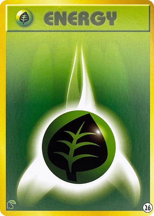 0026 Basic Grass Energy - 26 None Intro Pack Neo (Chikorita)