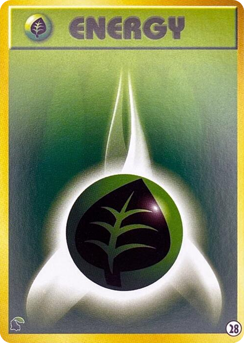 0028 Basic Grass Energy - 28 None Intro Pack Neo (Chikorita)