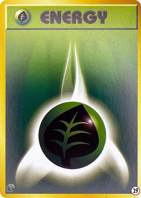 0029 Basic Grass Energy - 29 None Intro Pack Neo (Chikorita)