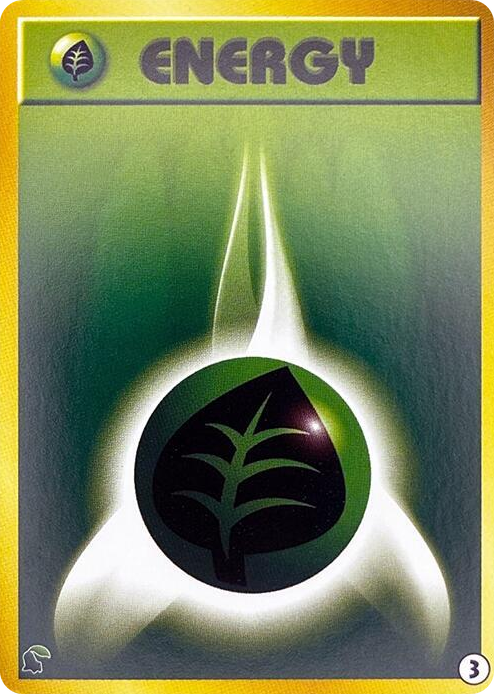 0003 Basic Grass Energy - 3 None Intro Pack Neo (Chikorita)