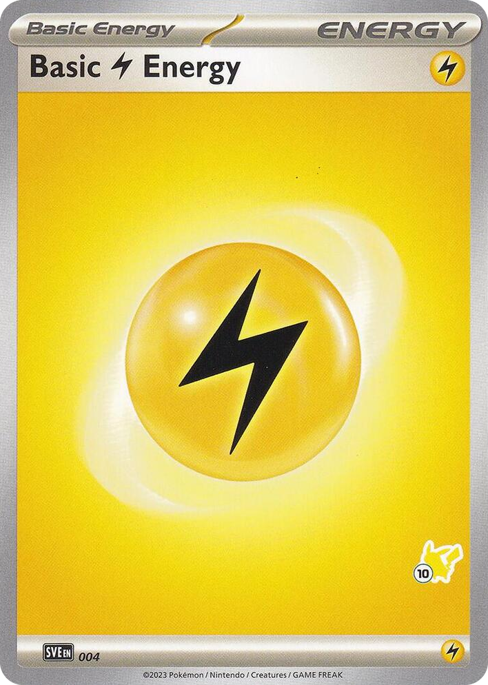 0004 Basic Lightning Energy - Pikachu 10 Common Battle Academy 2024