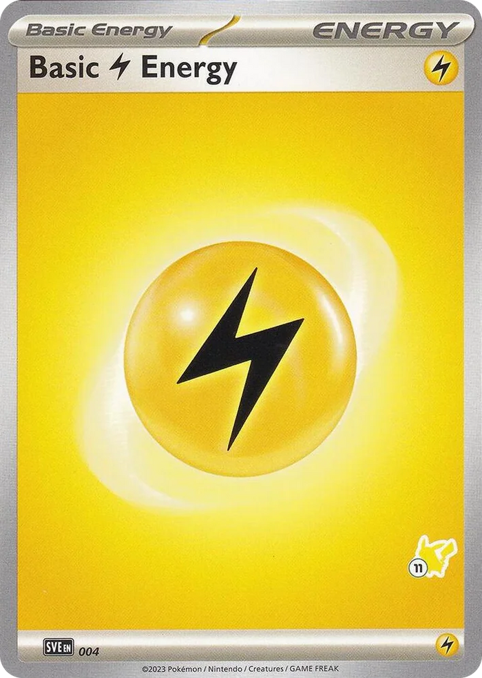 0004 Basic Lightning Energy - Pikachu 11 Common Battle Academy 2024