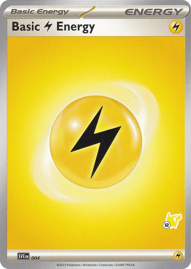 0004 Basic Lightning Energy - Pikachu 12 Common Battle Academy 2024