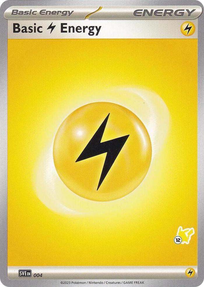 0004 Basic Lightning Energy - Pikachu 12 Common Battle Academy 2024