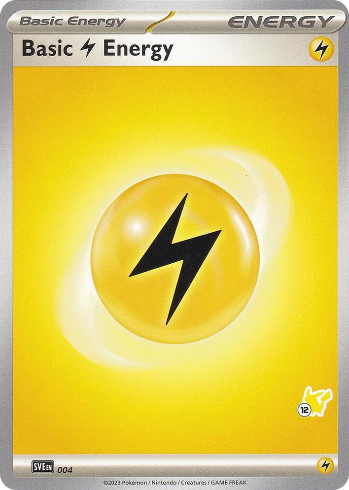 0004 Basic Lightning Energy - Pikachu 12 Common Battle Academy 2024