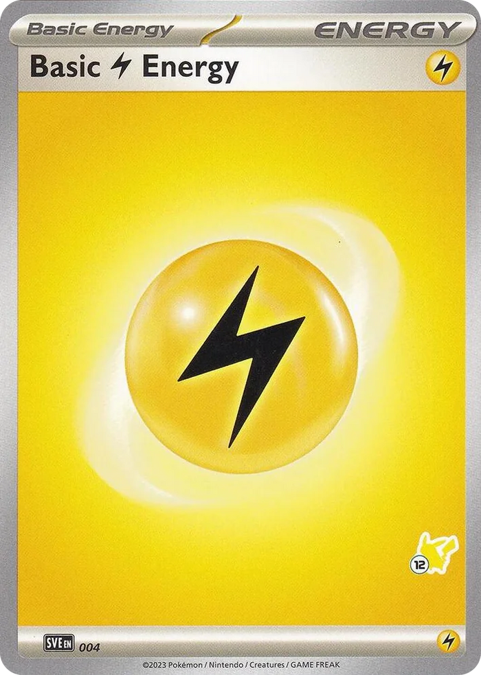 0004 Basic Lightning Energy - Pikachu 12 Common Battle Academy 2024