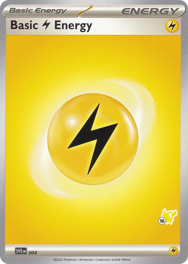 0004 Basic Lightning Energy - Pikachu 16 Common Battle Academy 2024