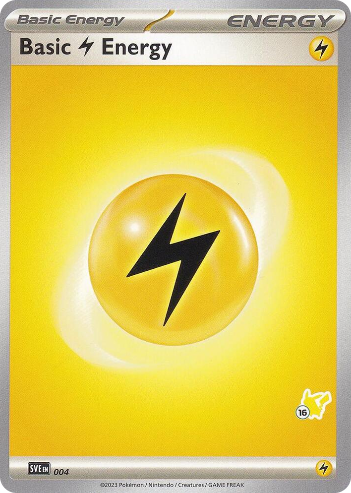 0004 Basic Lightning Energy - Pikachu 16 Common Battle Academy 2024
