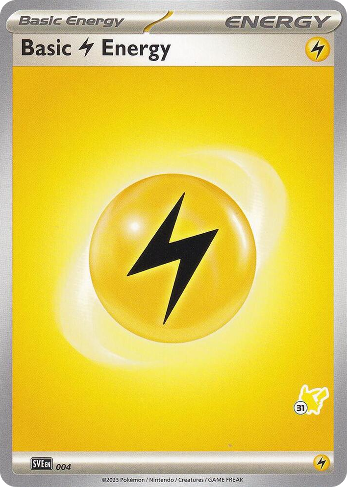 0004 Basic Lightning Energy - Pikachu 31 Common Battle Academy 2024