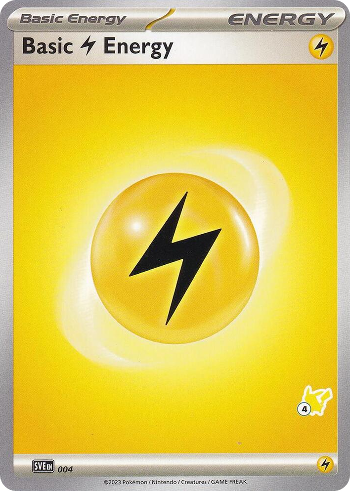 0004 Basic Lightning Energy - Pikachu 4 Common Battle Academy 2024