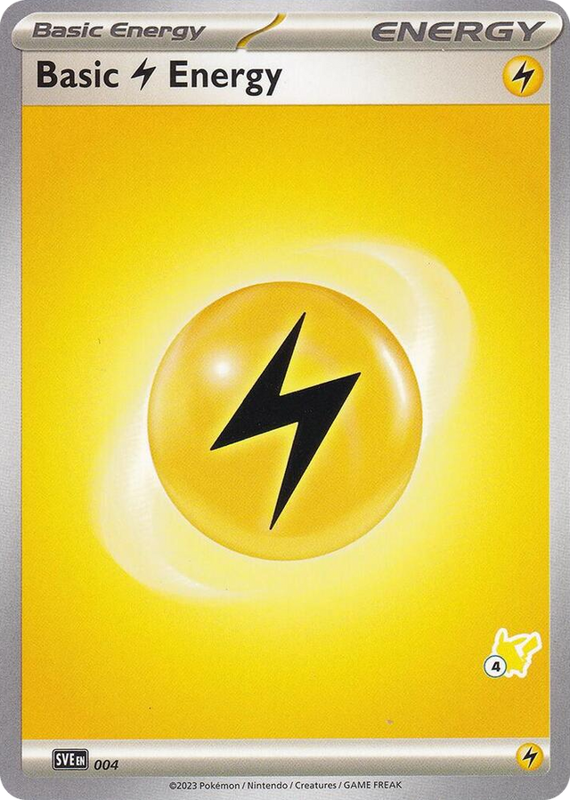 0004 Basic Lightning Energy - Pikachu 4 Common Battle Academy 2024