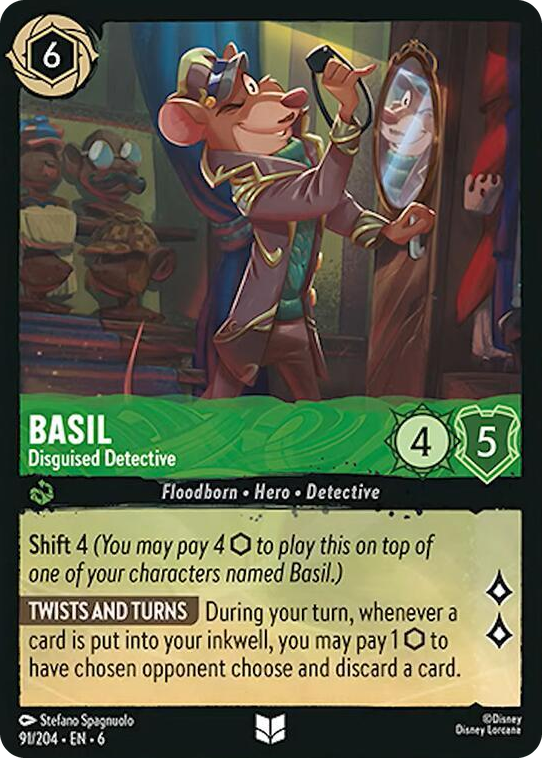 0091 Basil - Disguised Detective Uncommon Azurite Sea