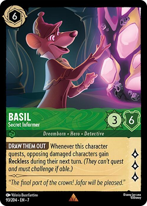 0093 Basil - Secret Informer Rare Archazia's Island