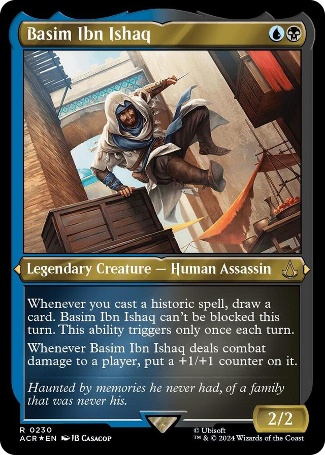 0230 Basim Ibn Ishaq (Foil Etched) R Universes Beyond: Assassin's Creed