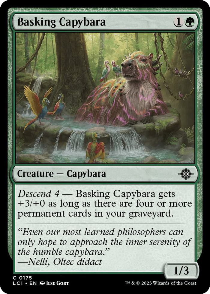 Basking Capybara #175 C - The Lost Caverns of Ixalan Pokemon card
