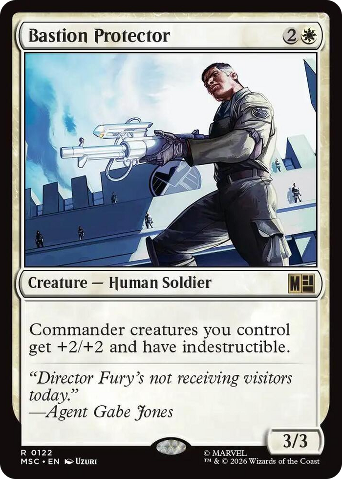 Bastion Protector #122 R - Commander: Marvel Super Heroes Pokemon card