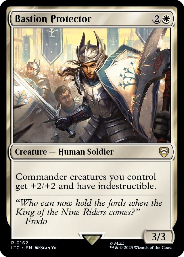 Bastion Protector #162 R - Commander: The Lord of the Rings: Tales of Middle-earth Pokemon card