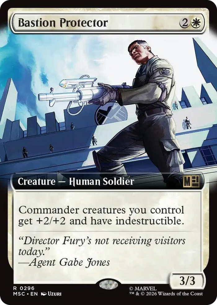 Bastion Protector (Extended Art) #296 R - Commander: Marvel Super Heroes Pokemon card