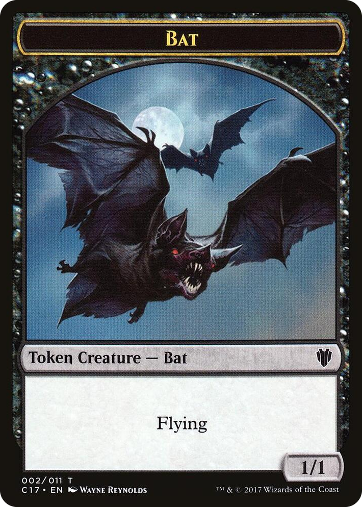 0002 Bat // Vampire Double-Sided Token T Commander 2017