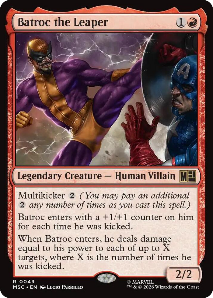 Batroc the Leaper #49 R - Commander: Marvel Super Heroes Pokemon card