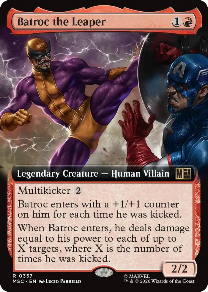 Batroc the Leaper (Extended Art) #357 R - Commander: Marvel Super Heroes Pokemon card