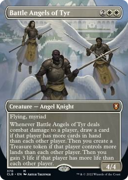 Battle Angels of Tyr (Borderless) #370 M - Commander Legends: Battle for Baldur's Gate Pokemon card