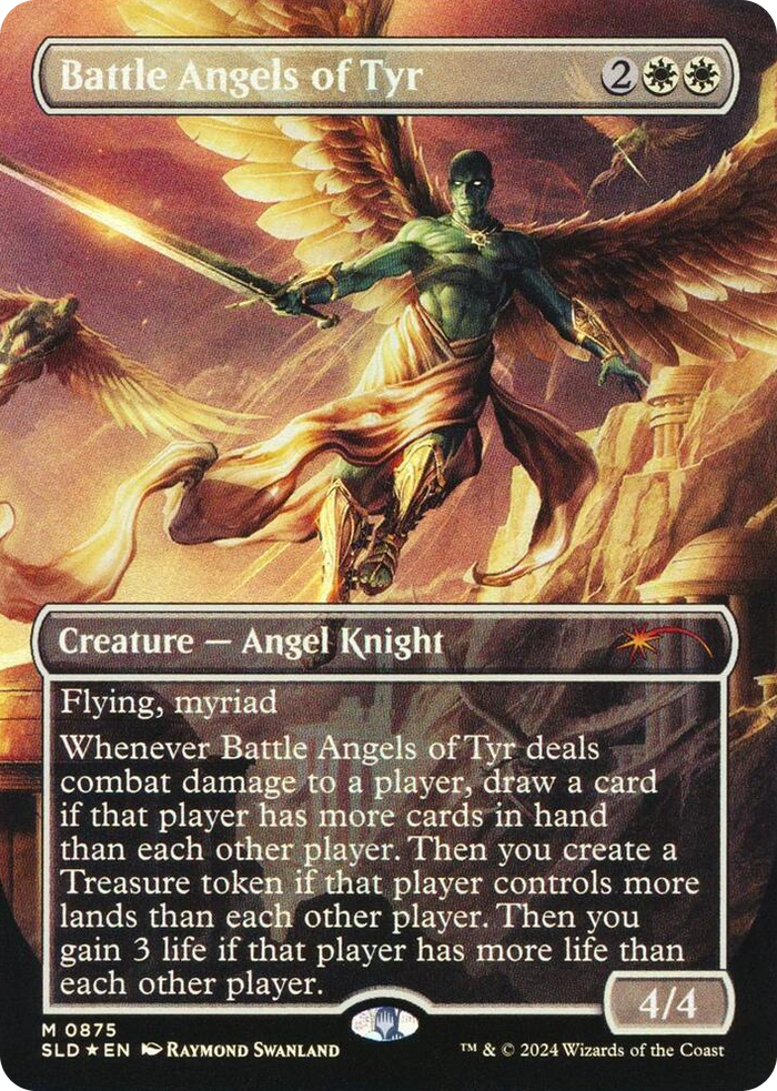 Battle Angels of Tyr (Rainbow Foil) #875 M - Secret Lair Drop Series Pokemon card