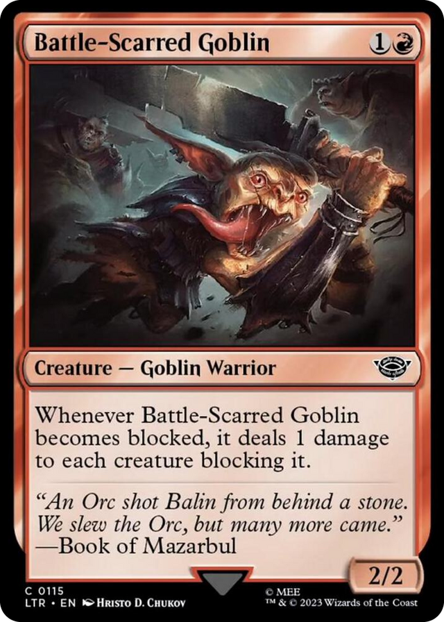 0115 Battle-Scarred Goblin C Universes Beyond: The Lord of the Rings: Tales of Middle-earth