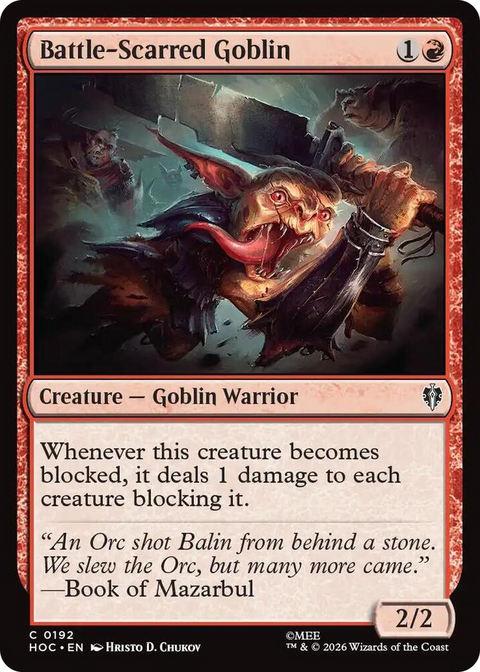Battle-Scarred Goblin #192 C - The Hobbit: Eternal-Legal Pokemon card