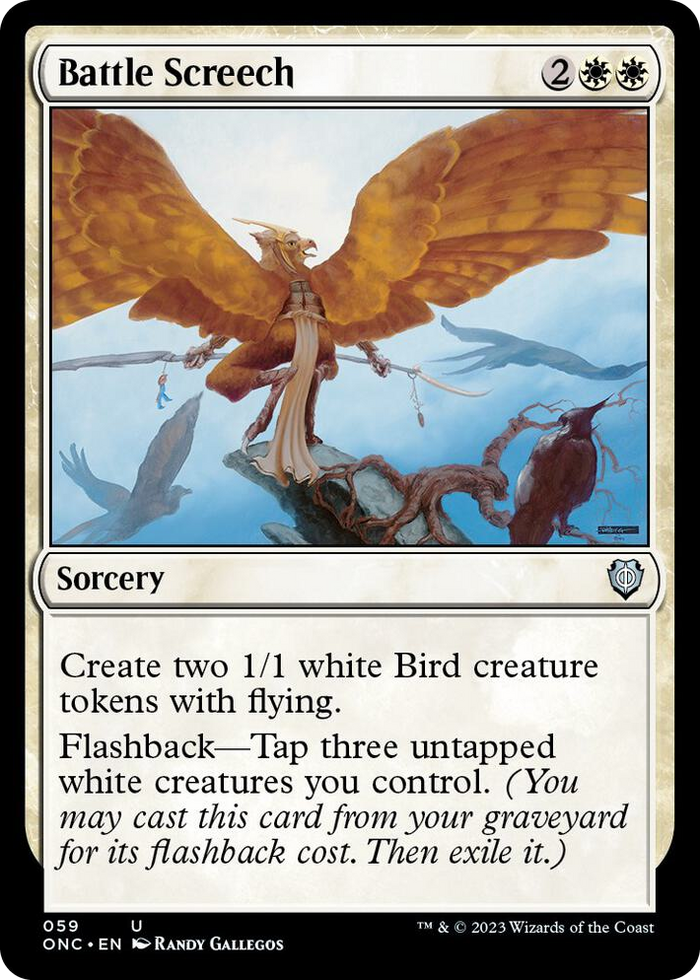 Battle Screech #59 U - Commander: Phyrexia: All Will Be One Pokemon card