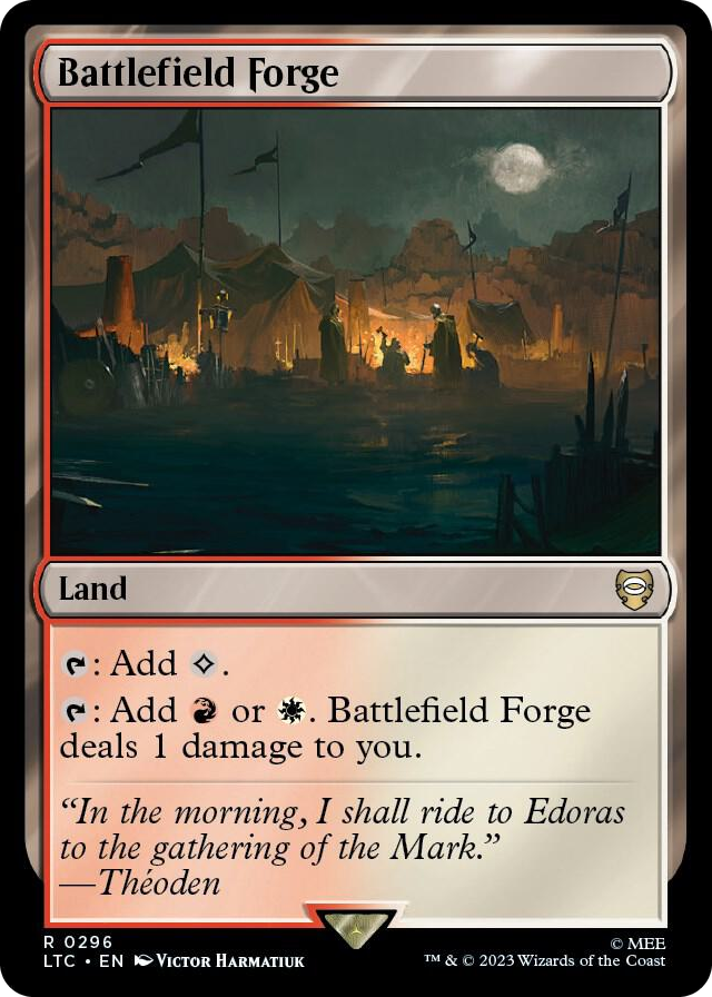 Battlefield Forge #296 R - Commander: The Lord of the Rings: Tales of Middle-earth Pokemon card