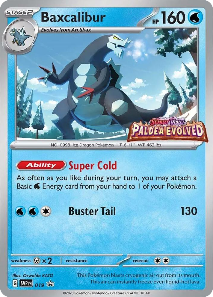 0019 Baxcalibur - 019 (Prerelease) Promo Scarlet & Violet Promo Cards