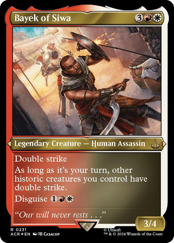 Bayek of Siwa (Foil Etched) #231 R - Universes Beyond: Assassin's Creed Pokemon card