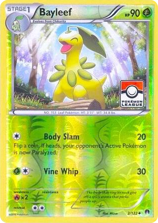 0002 Bayleef - 2/122 (Pokemon League) Promo League & Championship Cards