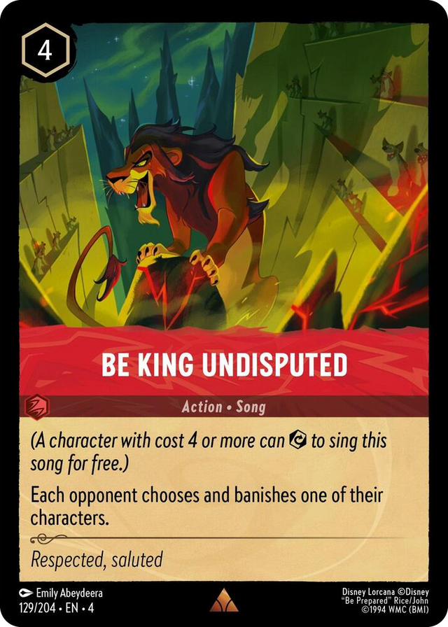 0129 Be King Undisputed Rare Ursula's Return