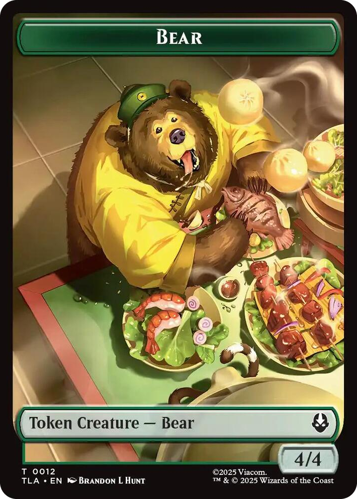 0012 Bear // Food (0020) Double-Sided Token T The Last Airbender
