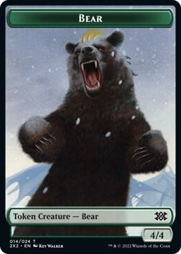 0014 Bear // Monk Double-Sided Token T Double Masters 2022