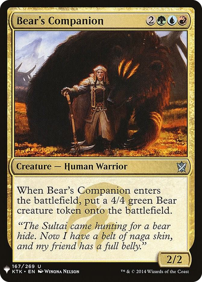 Bear's Companion #167 U - The List Reprints Pokemon card
