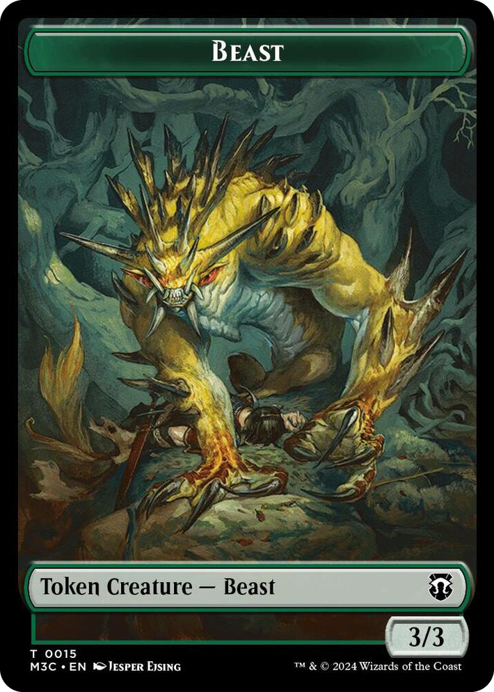 0015 Beast (0015) // Insect (0025) Double-Sided Token T Commander: Modern Horizons 3