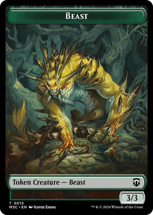 0015 Beast (0015) // Insect (0025) Double-Sided Token T Commander: Modern Horizons 3